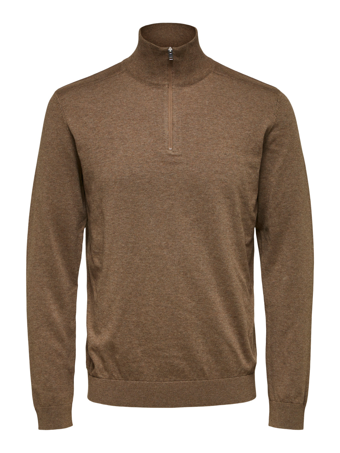 Berg Half Zip Genser - Brun/ Teak